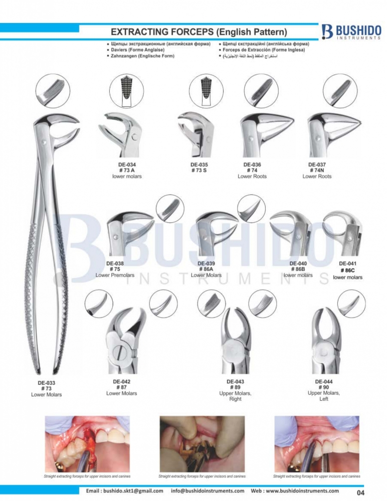 Extracting forceps(English Pat